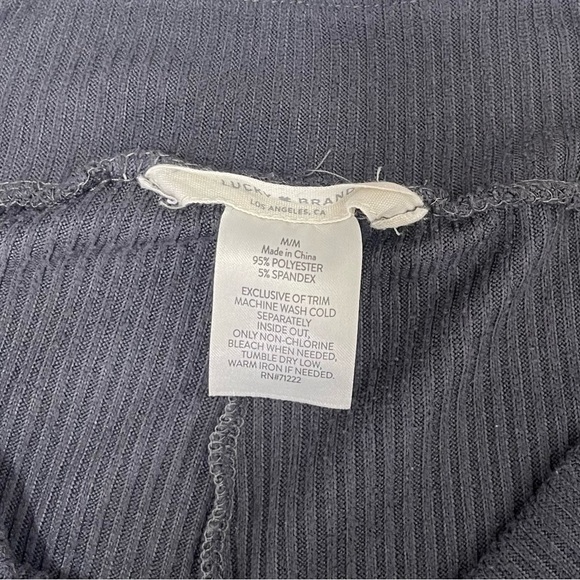 Lucky Brand Gray Ribbed Knit Leggings Size Medium - Picture 5 of 6